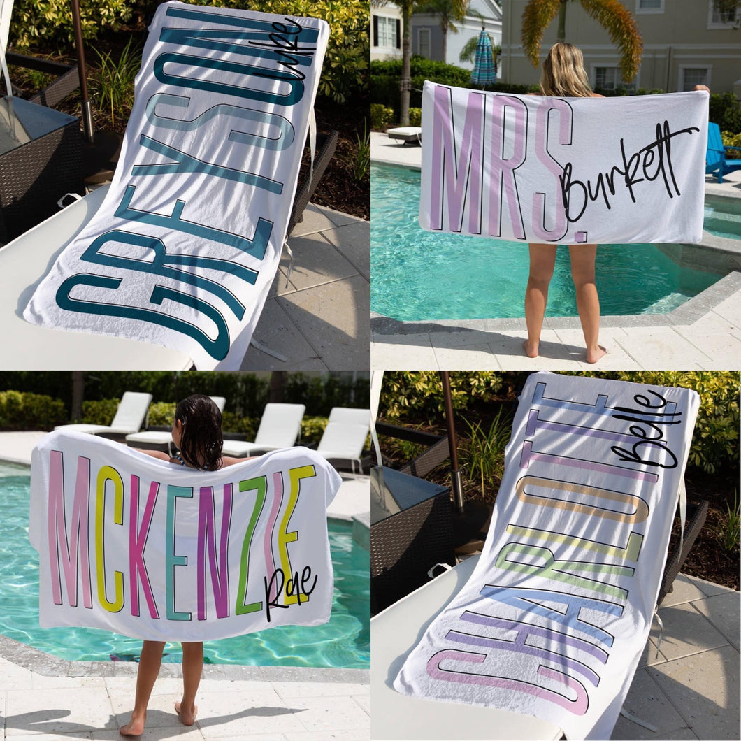 Personalized Pool Towels