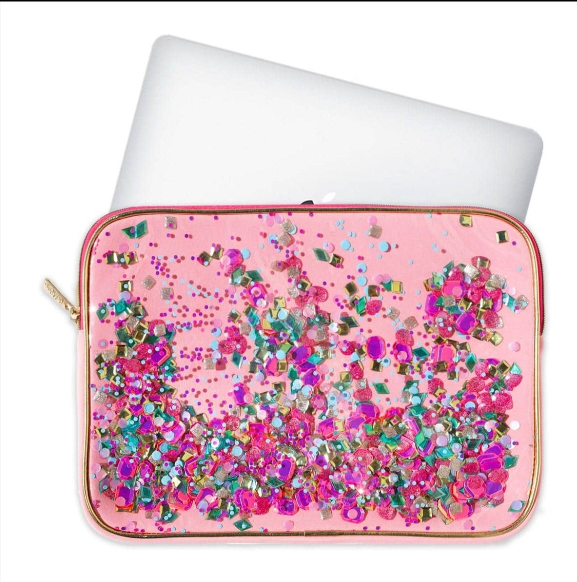Packed Party Be A Gem Pink Confetti Laptop Sleeve - Thumbnail 3